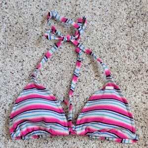 Roxy Multicolor Striped Bikini Top XL
